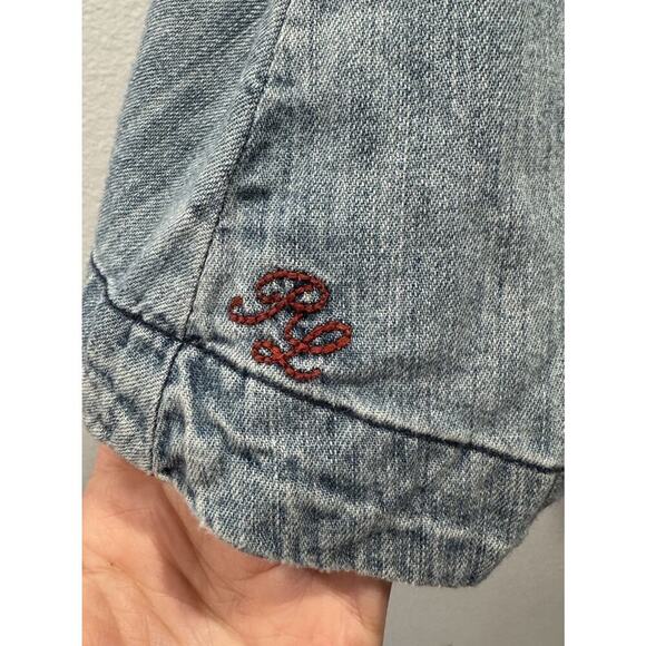 POLO RALPH LAUREN Girls Dress Size 12 Denim Tank Pockets Button Front Classic - Picture 5 of 8